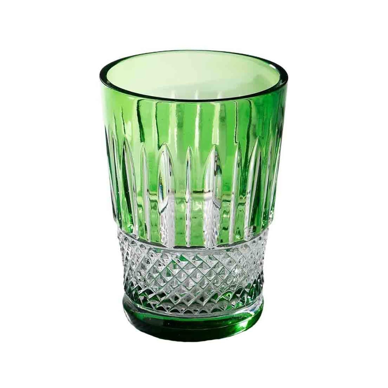 Szklanki do wody Zielone szklanki do picia, wykwintne, wytłoczone diamentami szklanki do wody, soków, napojów i piwa, 300 ml do kuchni domowej