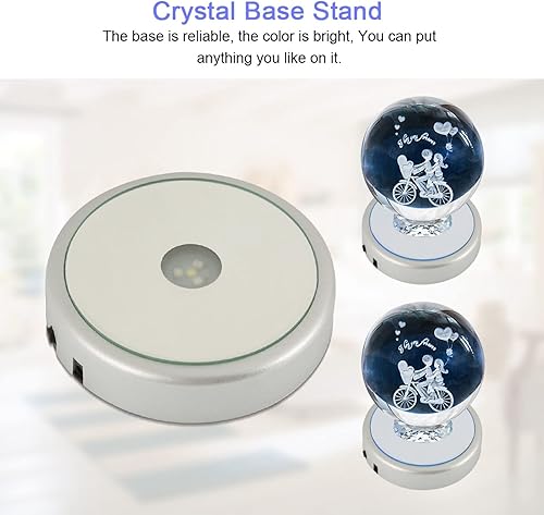 Miniatura 2 de Base de luz LED, base de luz para arte en vidrio, base de luz para arte cristalino, soporte de base de lámpara LED para exhibición de estatua