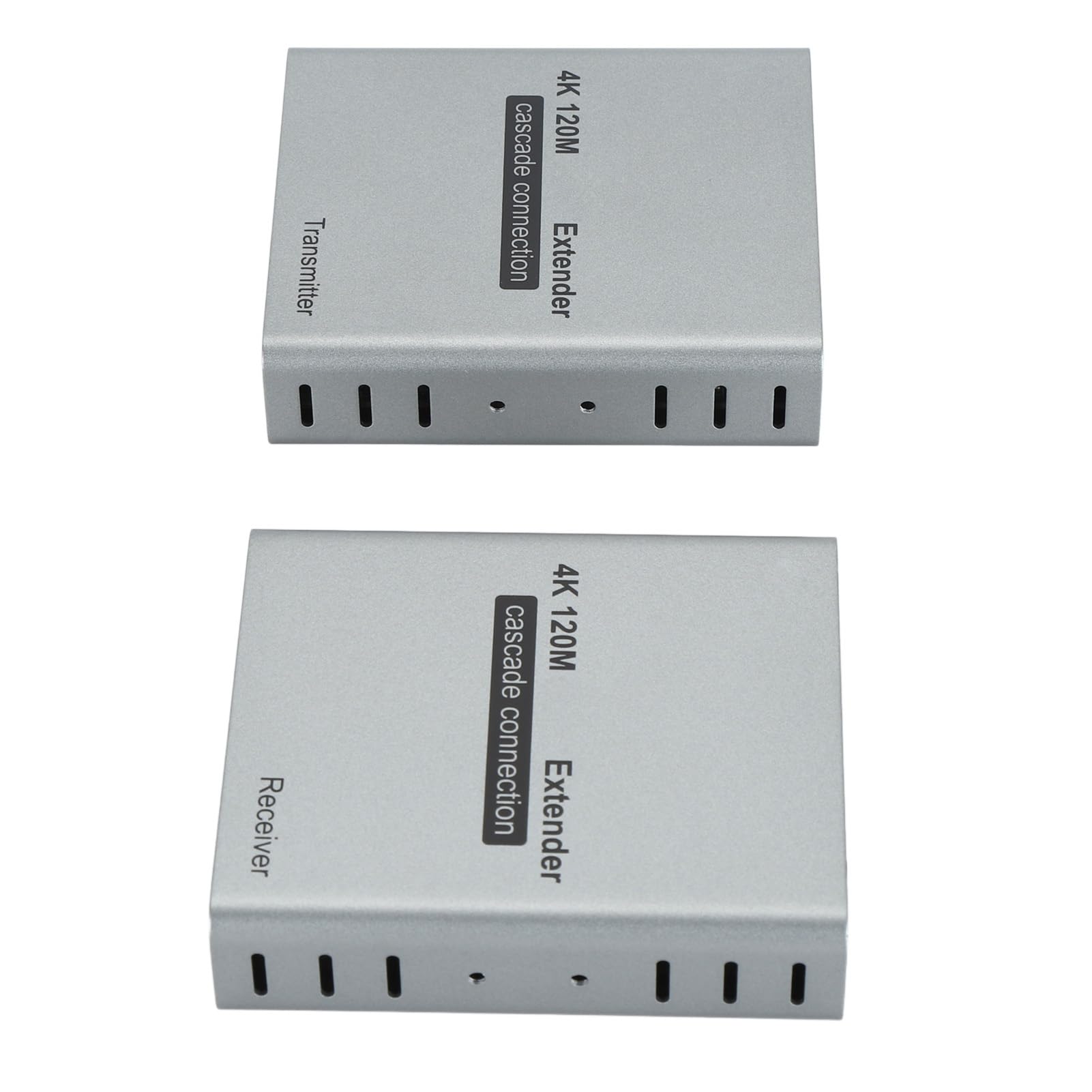 Extensor HDMI, Extensor de Amplificador de Señal HDMI 4K 120M, Conexión en Cascada de Cable LAN CAT5e Cat6 a Través de RJ45 Ethernet, Compatible con Control Remoto por
