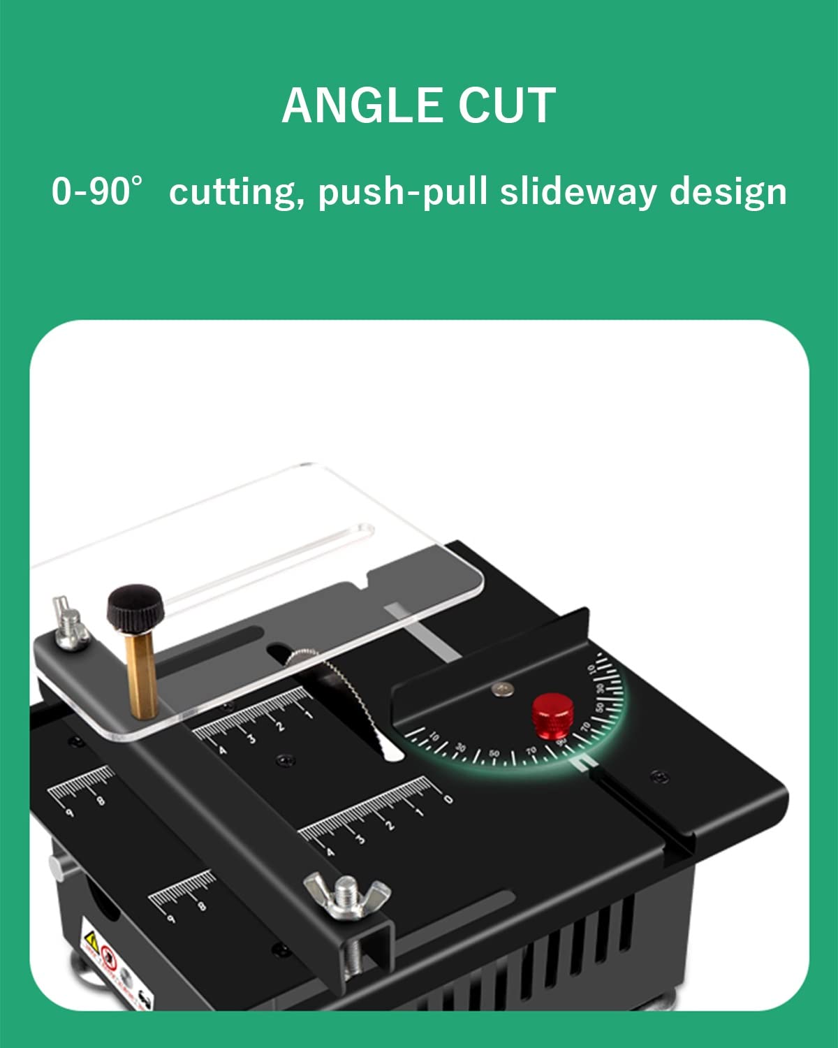 DYK&NX Seghe da Tavolo Mini Elettriche con 4 Lame per Sega, profondità di Taglio Regolabile 0,1~16mm