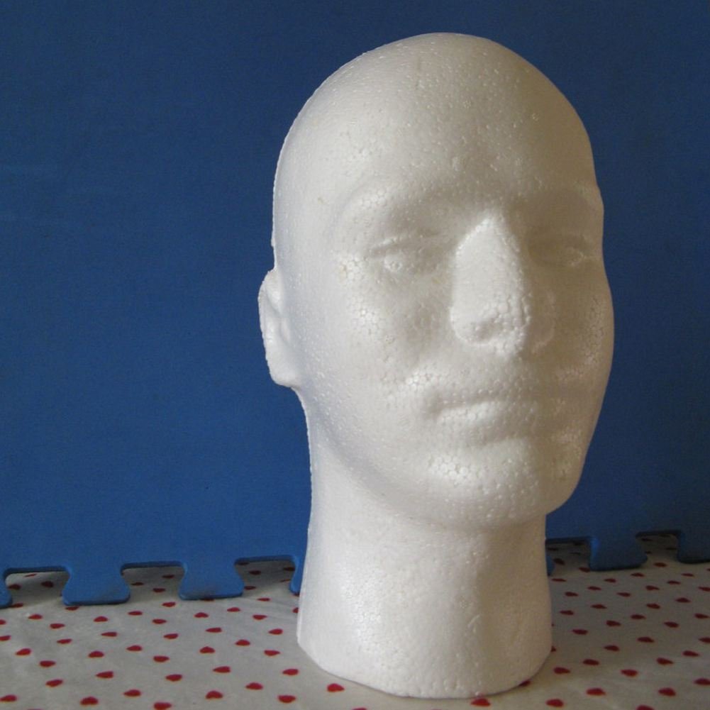 ZDSFSD Male Wig Display cosmetology Mannequin Stand Model Foam White, Height: 29cm, Waist: 54cm - Image 4
