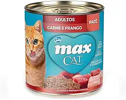 Patê Adultos, Carne e Frango Max Cat Raça Adulto, Sabor Carne 280g