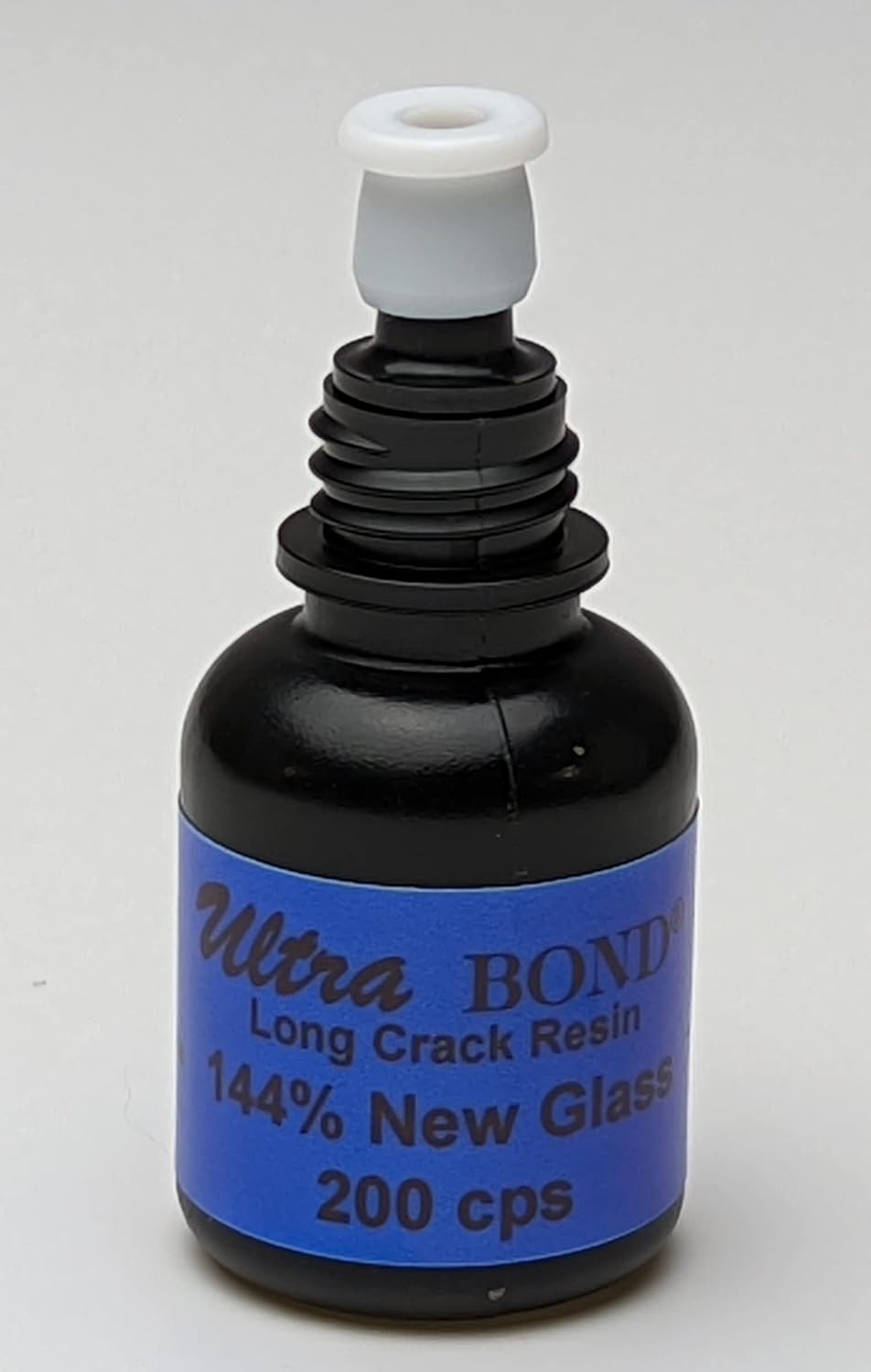 Ultra Bond Windshield Repair Resin - Long Crack Repair Resin 200 CPS, U.S. ANSI Approved Windshield Repair Strength Test Score of 144% New Glass.