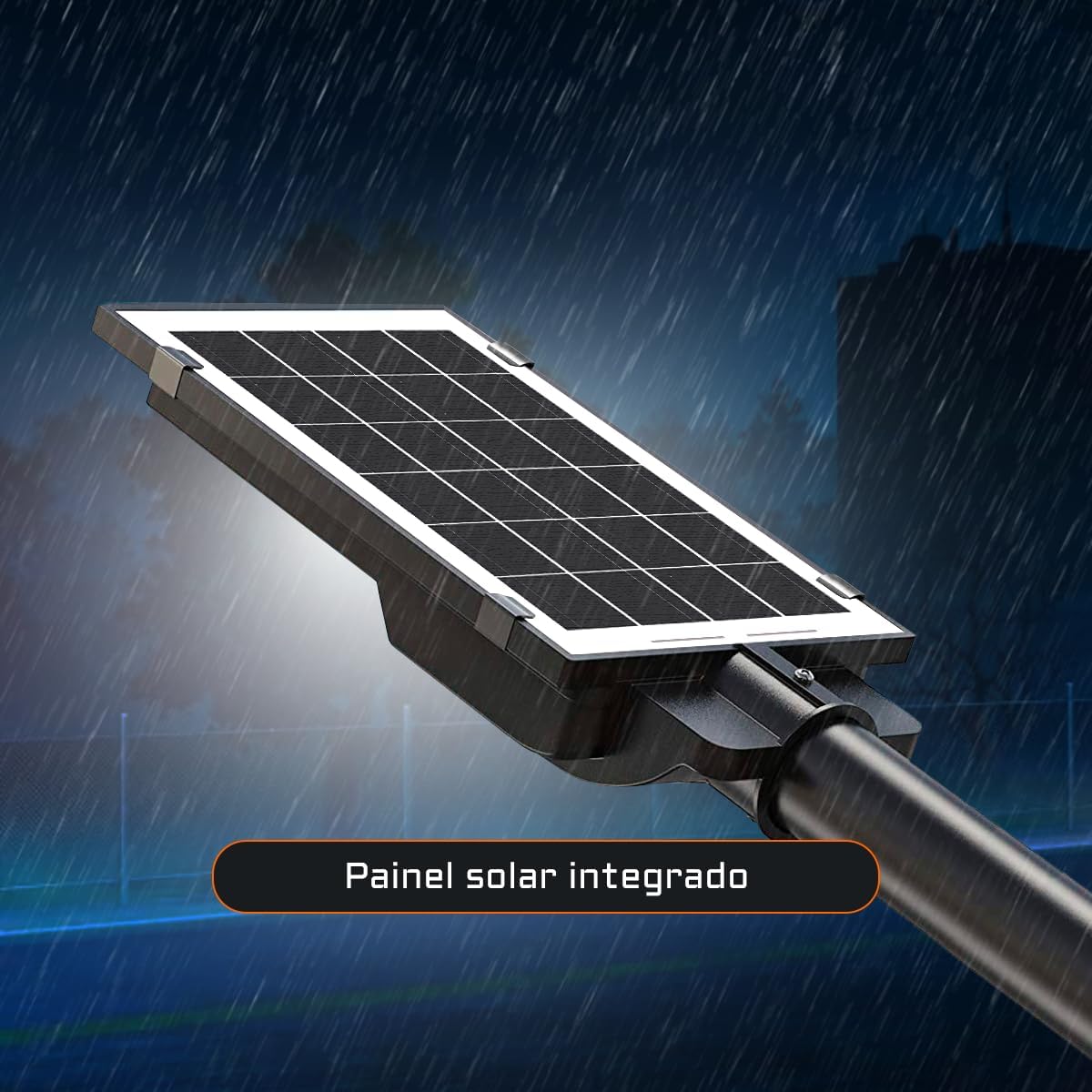 Luminária Refletor Solar Holofote Poste S500 Potente LED 12h Luz | 2 Anos Garantia Oversun