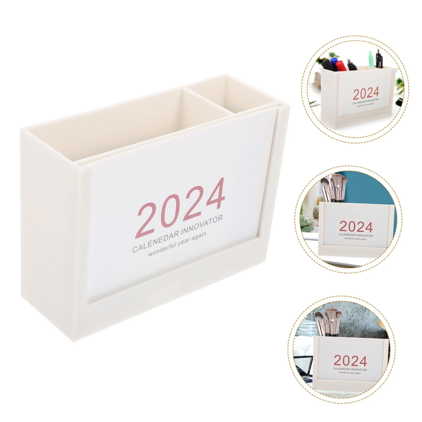 EXCEART 5pièces Organisateur De Bureau Plastique Avec Compartiments Porte-crayon Multifonctionnel Et Support Pour Pinceaux Pour Maquillage Et Fournitures De Bureau
