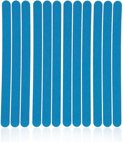 S&X Calcomanías de seguridad antideslizantes, bandas antideslizantes texturizadas, 0.75 x 11 pulgadas, 12 tiras por paquete (negro)