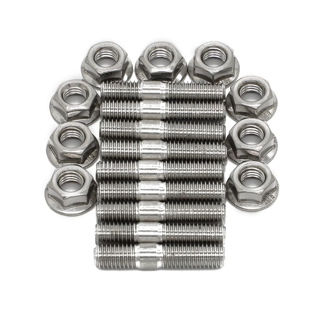 TUCKBOLD 10pcs Stainless Steel Exhaust Manifold Bolt Stud Hardware
