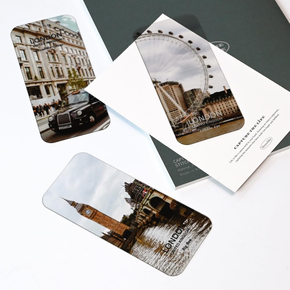 Monolike Capture the Life London Paris Hard Bookmark 6P Set image 4