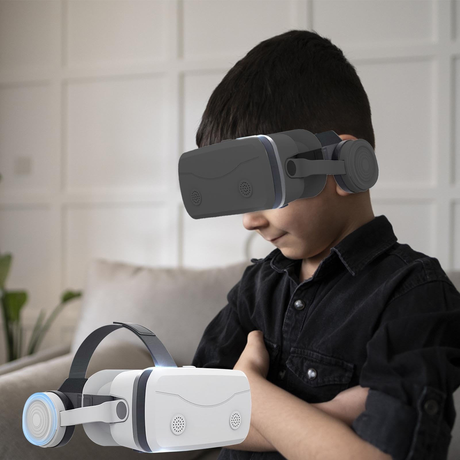Occhiali 3D - Cuffie per realtà virtuale per adulti, visualizzatore | cinematografico per smartphone | Dispositivo panoramico per l'esperienza visiva di giochi cinematografici immersivi, messa a