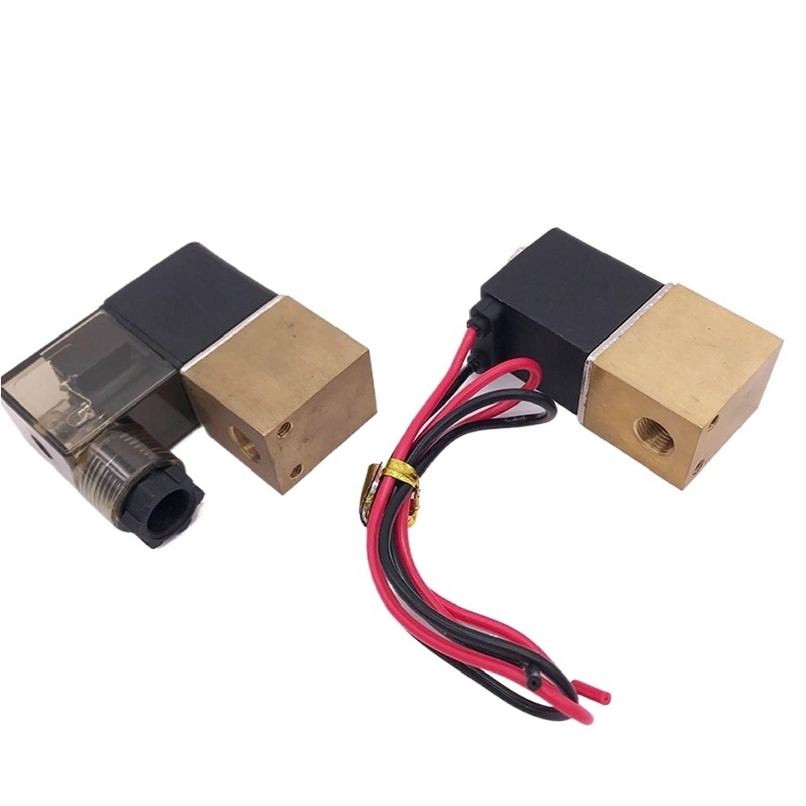 Électrovanne en laiton 1/4 AC220V à 2 voies avec raccordement wire lead