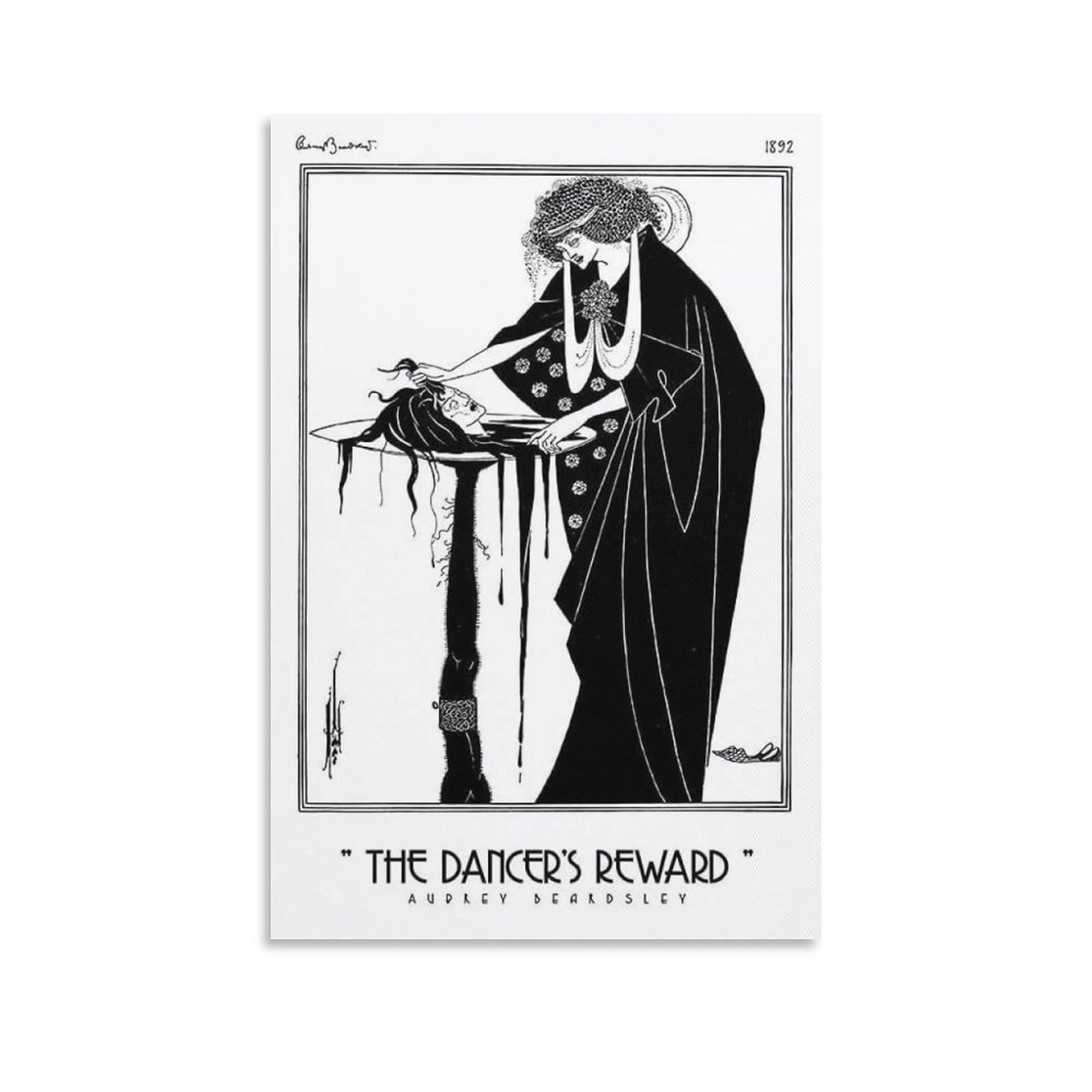 Amazon.co.jp: オーブリービアズリーポスターダンサーの報酬白黒のペン