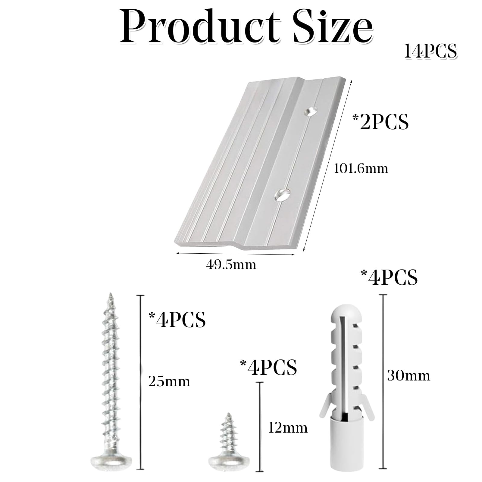 French Cleat Picture Hanger 4 Inches Aluminum Z Hanger Supports 30lbs - Image 2