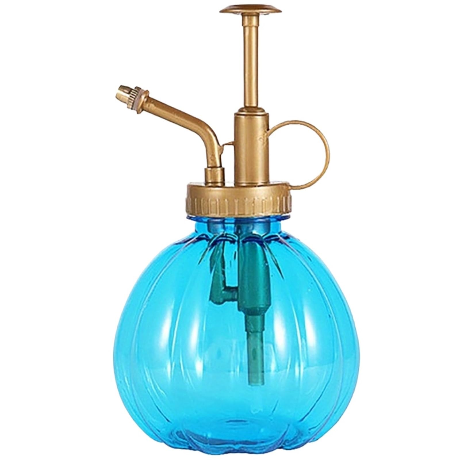 DSFIHJO Plastic Pumpkin Shape Succulent Flower Raising Vintage Sprinkler Pot Gardening Press Garden Sprayer Decor(Blue)