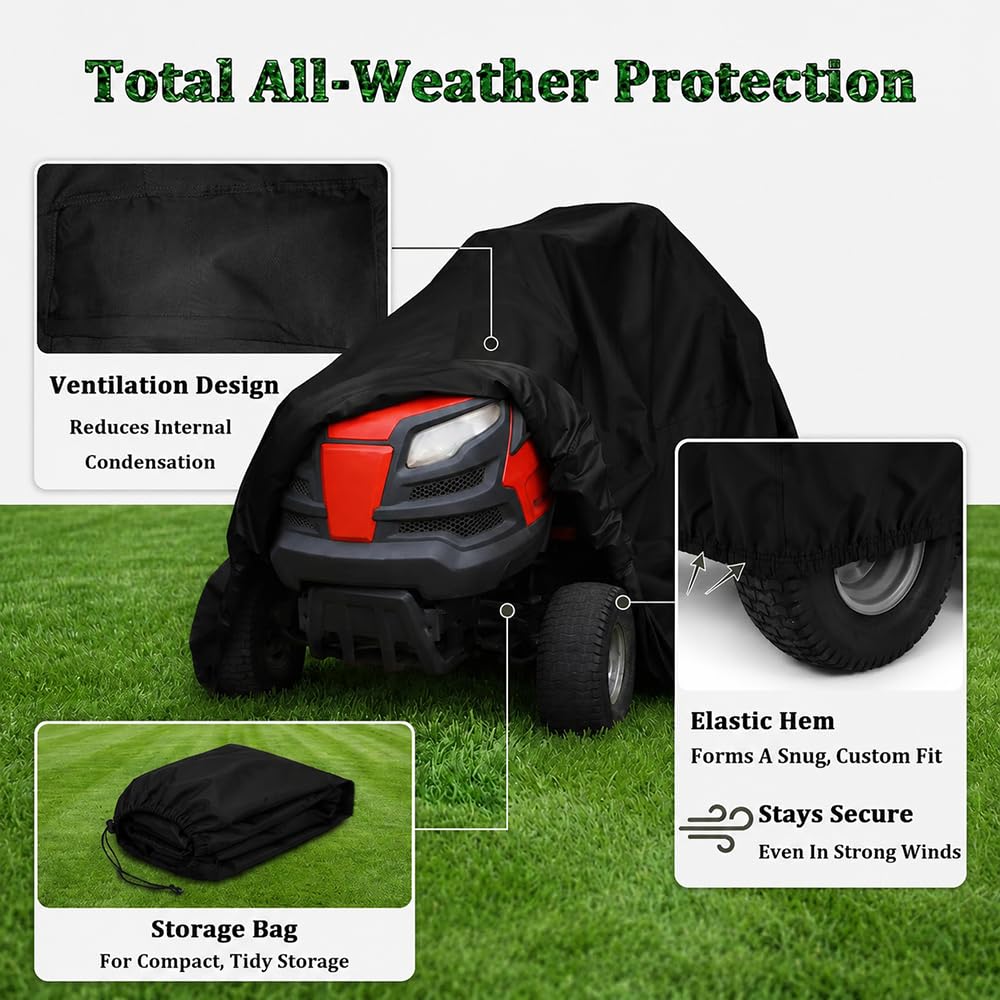 Funda para Tractor Cortacésped para Viking MT-5112-Z 2014-2019 43", Cubierta para Cortacésped Impermeable Resistente al Viento