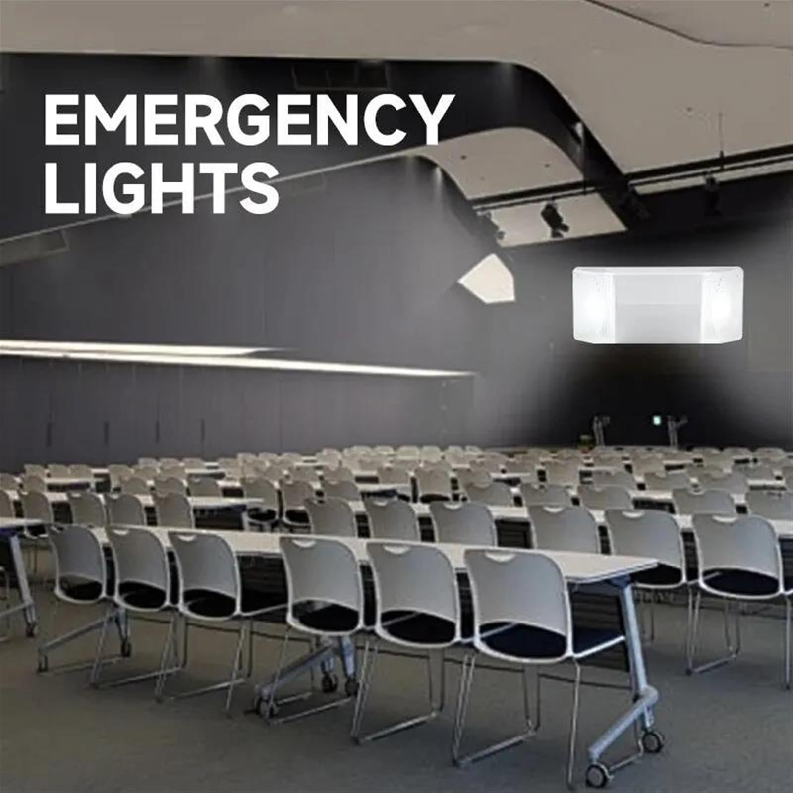 GaRcan Luminarias Emergencia Contra Incendios Recargables Iluminación Opaca Luces Emergencia Doble Cabezal Lámpara Salida Habitación Montada En La Pared Indoor Wall Light/Lamps Wall lamps/Light