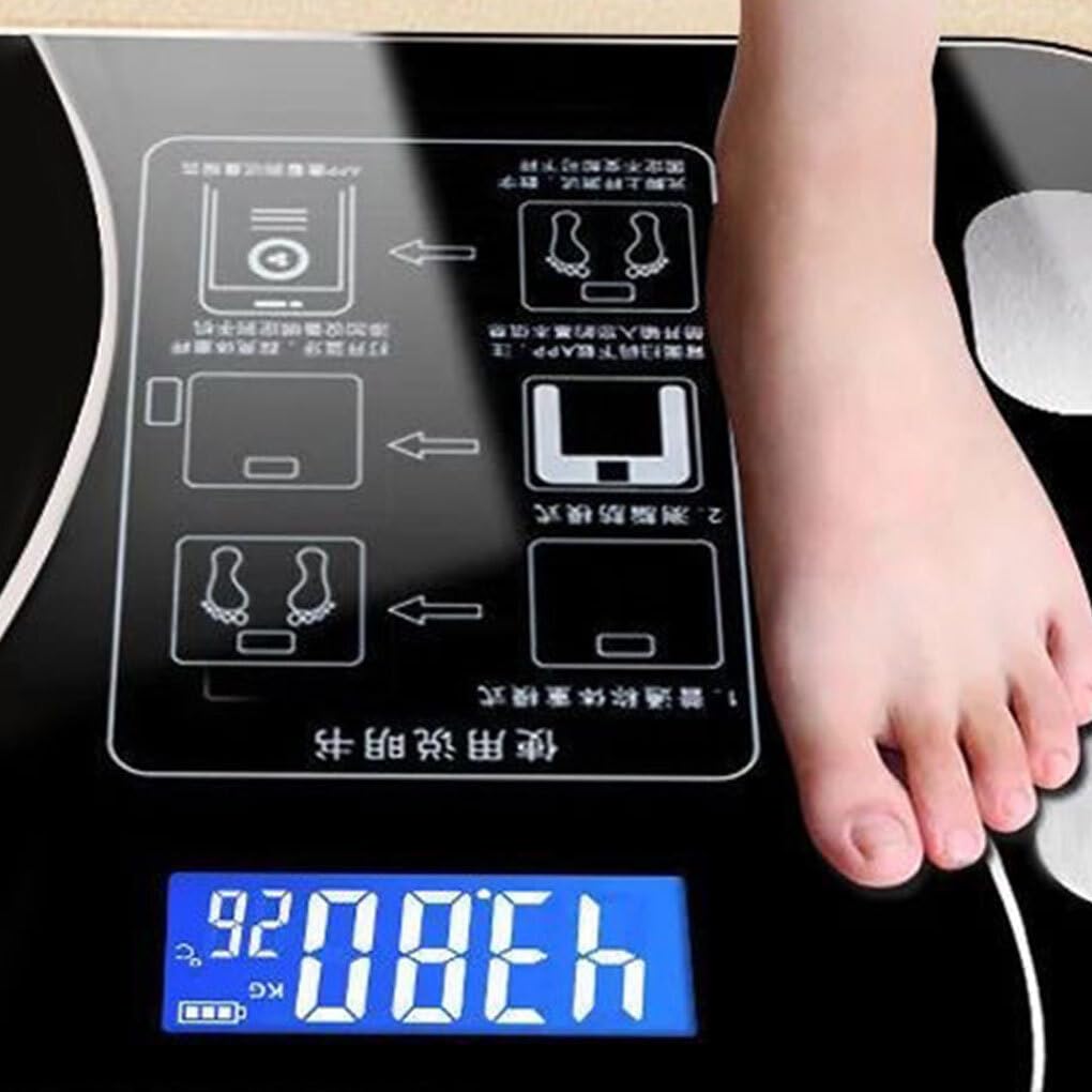 Ailan Dispositivo di misurazione del grasso corporeo Dati in tempo reale Compatto e facile da monitorare per la salute Adipometro corporeo scientifico digitale ABS Peso, Rosa
