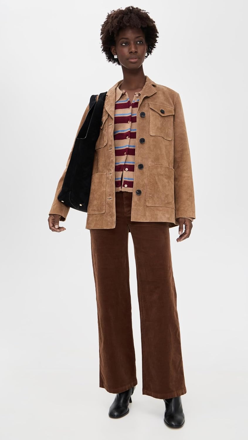 PAIGE Women's Anessa 31" Corduroy Pants with Stitch Utility Pockets - Image 5