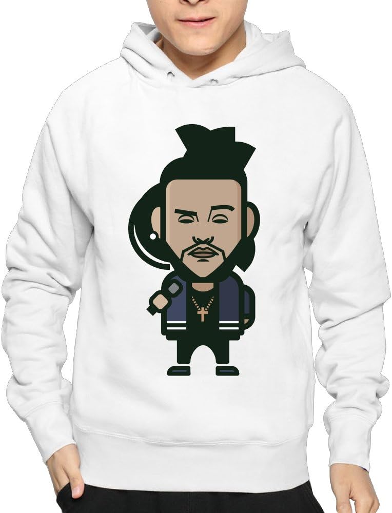 Boy Famouse Singer The Weeknd Cartoon Design Pullover Hooded Sweatshirt