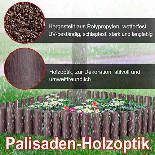 Beetumrandung YRHome aus Kunststoff in Holzoptik, 2,8m