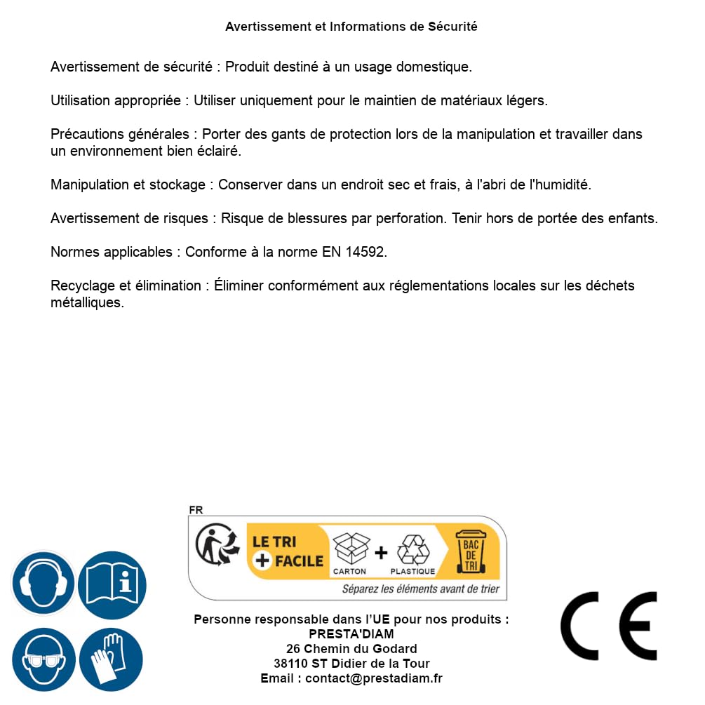 10.000 punti metallici zincati O-22-4.5x22x0.7x1 mm - D-Work