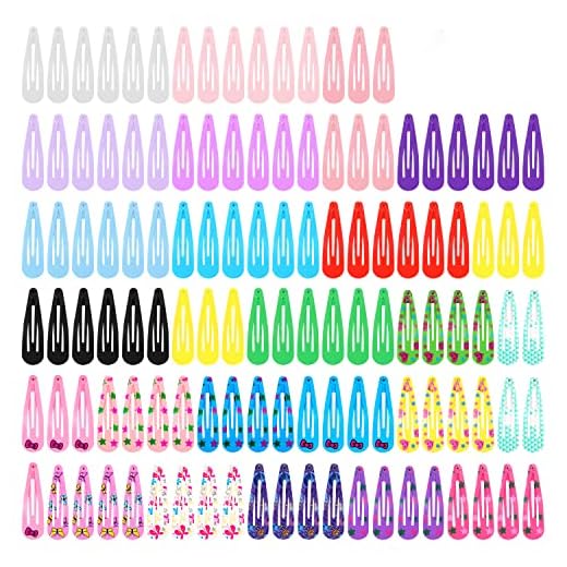 120pcs Pinza de Pelo, PAMIYO Metal Multicolor Pelo Horquillas Diseño de Impreso Coloridos Accesorios Cabello para Niñas Infantiles