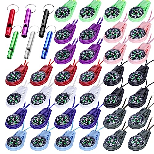 9er Set Mini Kompass Schlüsselanhänger - Wasserdicht & Tragbar, Für Outdoor & Camping