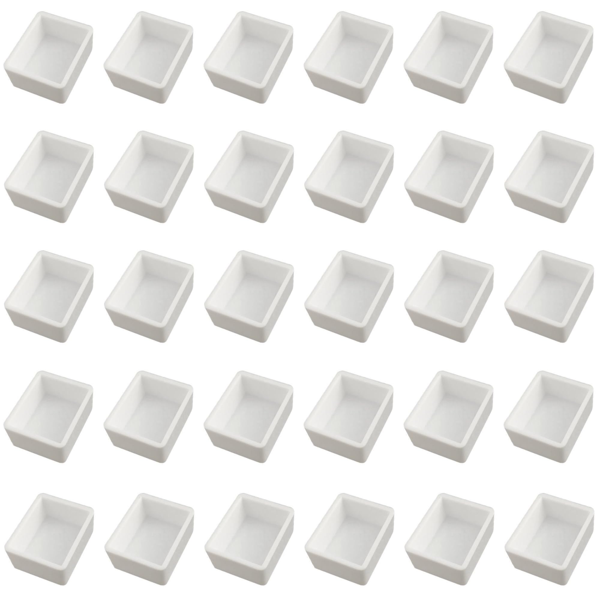30 Pcs Godets Vides Aquarelle 3.2ml - Boîtes Palette Peinture Blanche Portables
