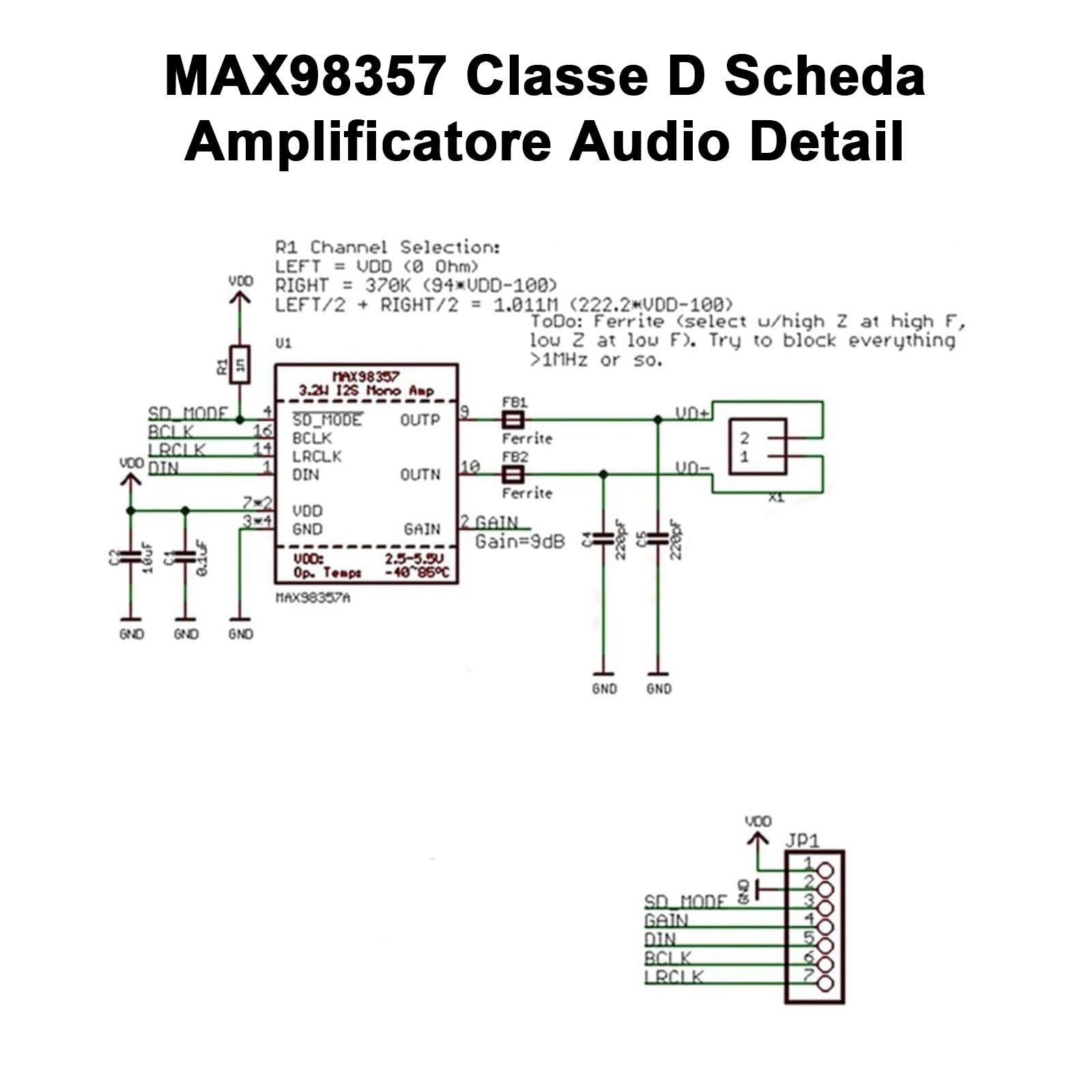 MAX98357 Classe D Scheda amplificatore audio AYWHP 3 PCS I2S 3W DAC Amplificatore di Uscita Modulo di Decodifica Modulo Audio Filtro