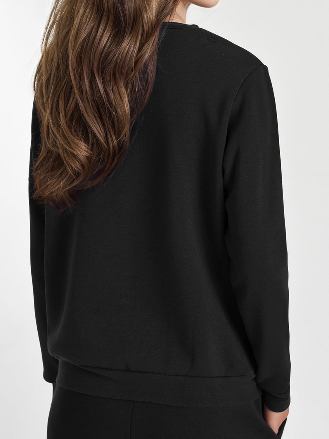 Weintee Women's Petite Fleece Sweatshirts Petite Length - Image 2