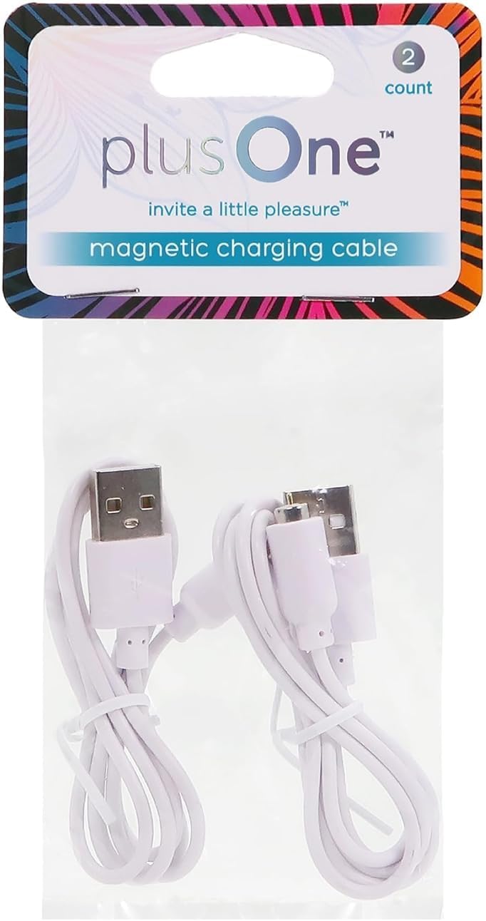 plusOne Official Magnetic Charging Cables - USB Charger, 2 Count | Durable Replacement DC Charging Cables, USB Adapter Cord, DC Power Cable, Plug Charging Cord