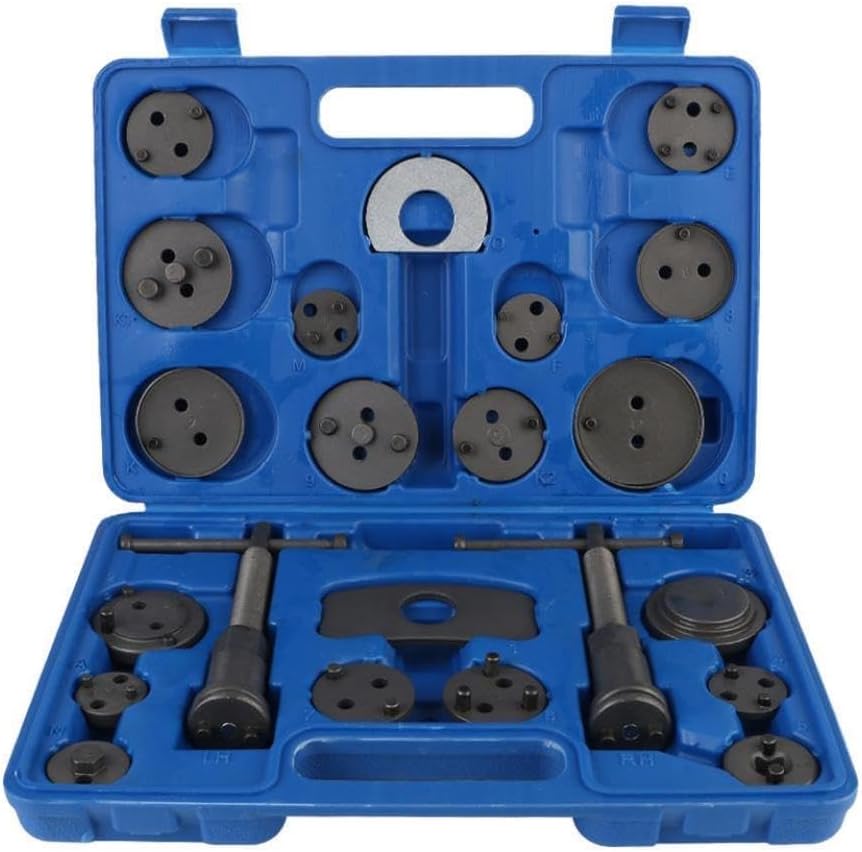 Car Disc Brake Pump Caliper Removal 10 Piston Adapter Compressor Set Rewind Back Brake Repair Tool Accessories 12 13 18 22 35PCS(22pcs)