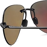 Vista 105 de JULI - Lentes de sol deportivos para hombres y mujeres, marco sin montura Tr90 para correr, pesca, golf, surf, conducción, MJ8009