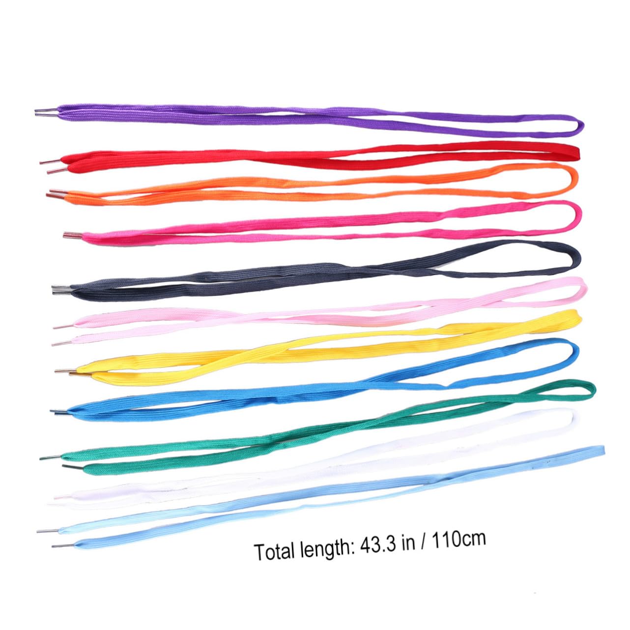 Ipetboom 12 Paia Stringhe Piatte Coloratper Scarpe Sportive e Casual per Sneakers