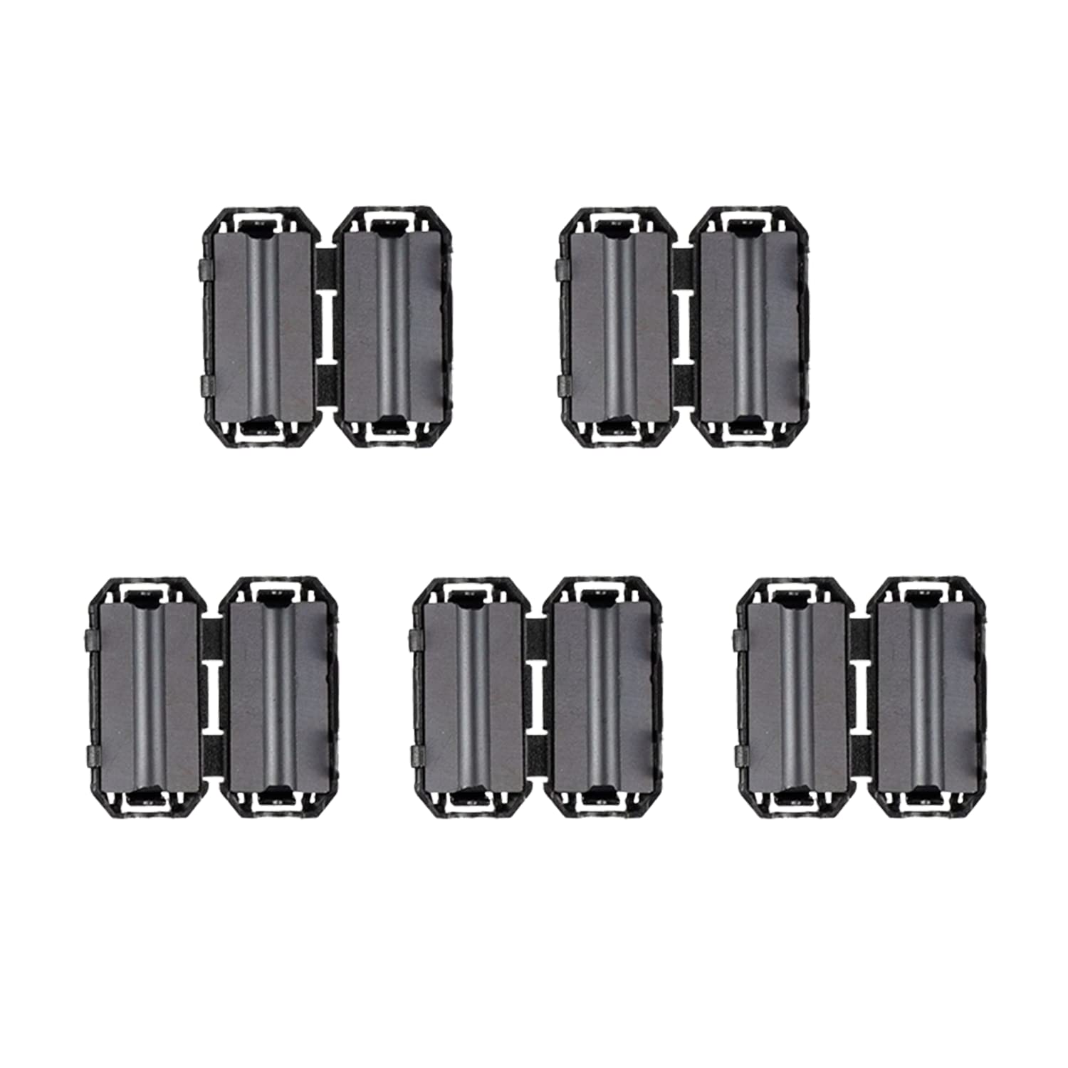 Noise Blanker Clip de cable negro Anillo de ferrita RFI EMI 3.5 mm (paquete de 5)