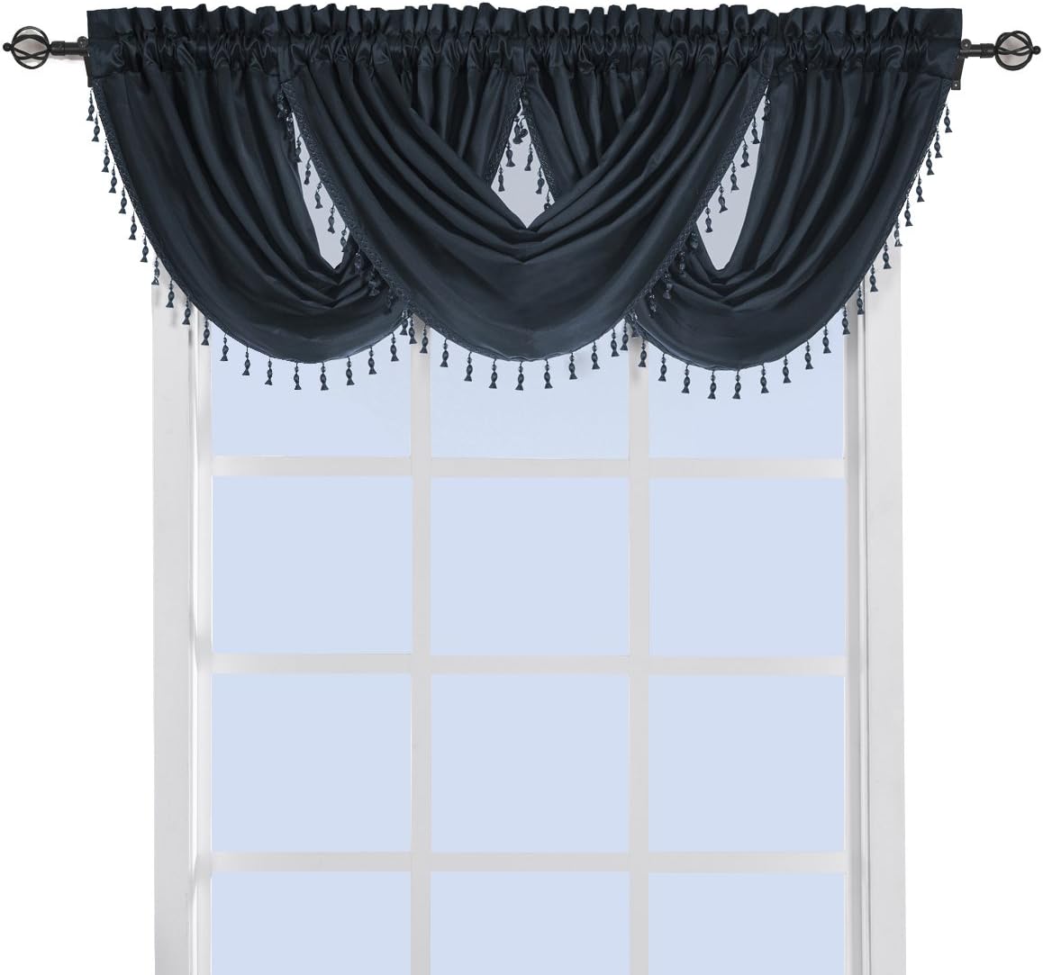 sheetsnthings Three Rust Soho Waterfall Window Treatment Valances Measure 57 x 37 Each, 100% Polyester