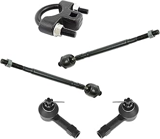 TRQ Front Inner and Outer Tie Rod Set Compatible with 2002-2007 Mitsubishi Lancer