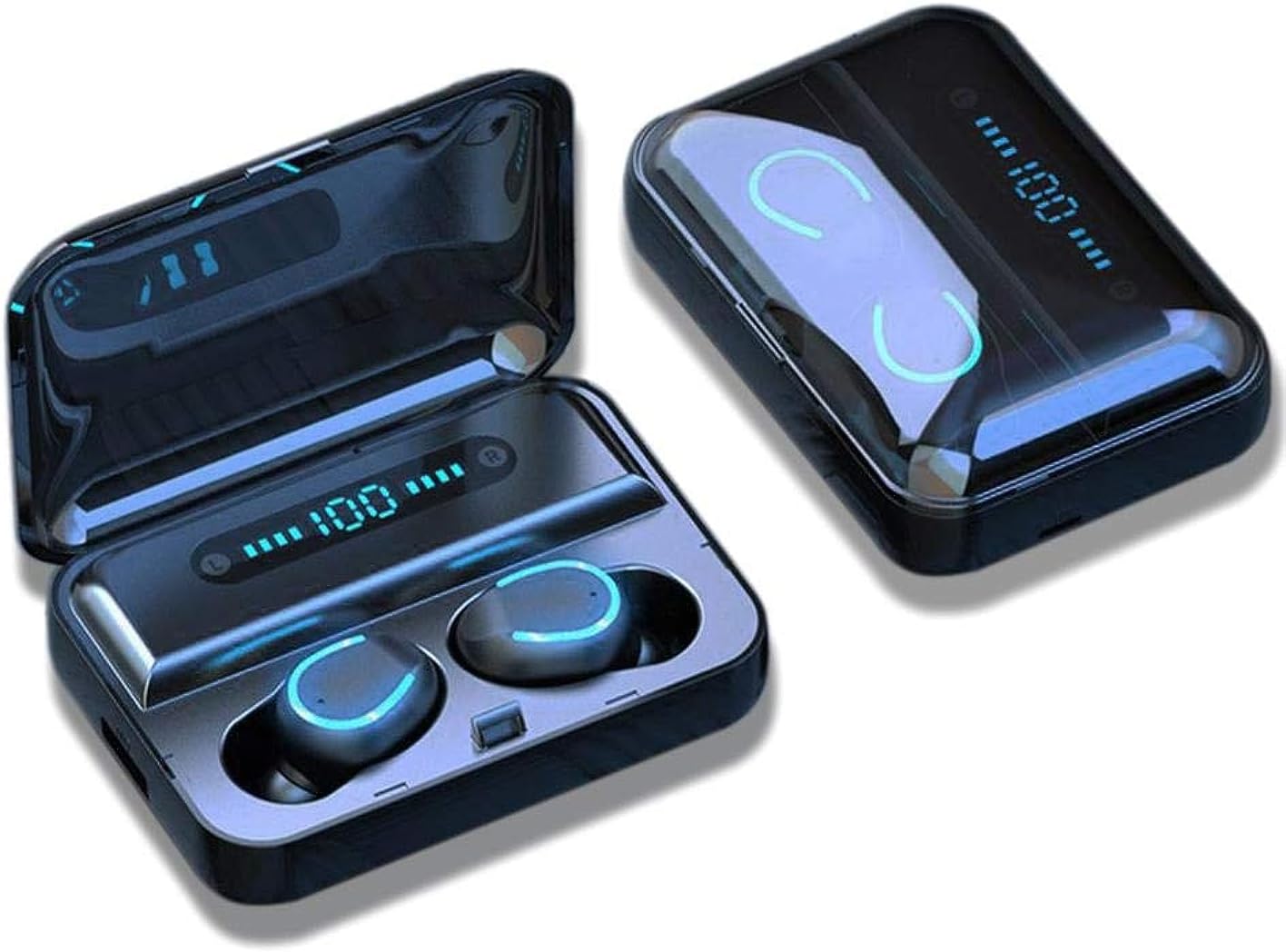 Wireless Bluetooth touch screen mini high- quality earplugs anti- sweat HD stereo sound universal, black