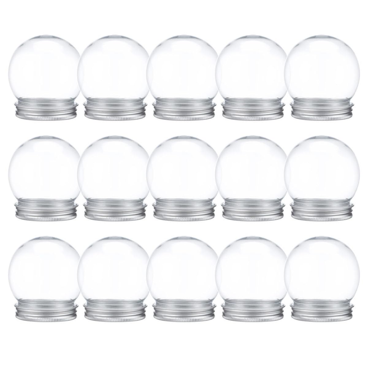 Kit de bola de nieve de plástico transparente NIYANGLE con tapa de rosca para evitar fugas