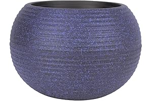Blue HC Plastic Navy Planter Decorative Round Flower Pot