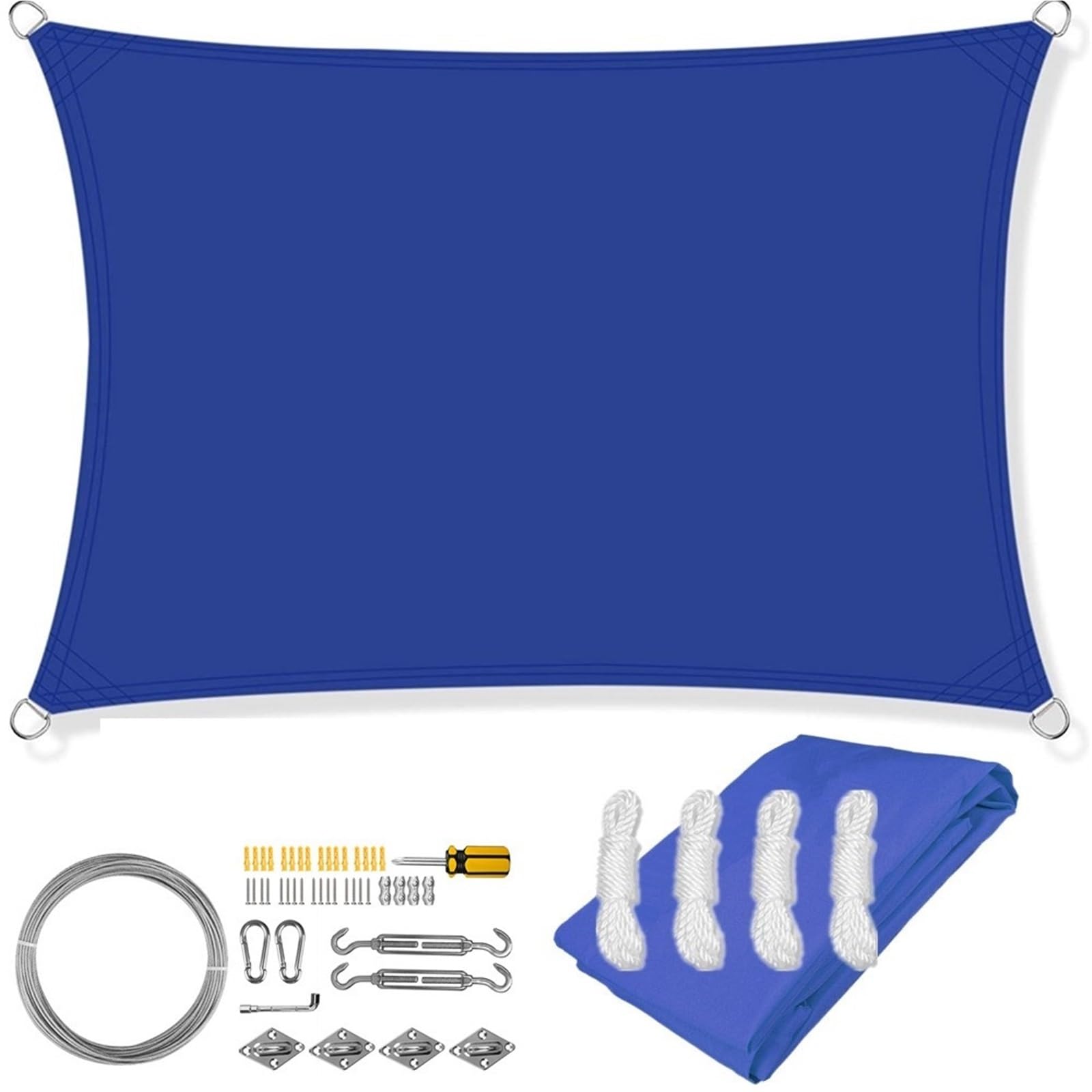 Auvent pare-soleil bloquant les UV avec kit de montage complet pour terrasse