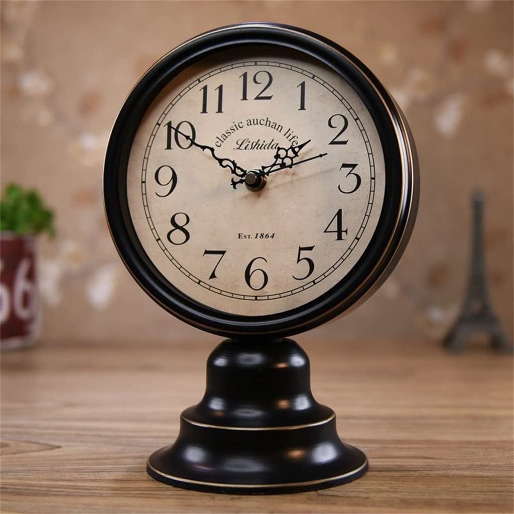 LSSOAZZVVN Alarm Clock Living Room Desk Clock Home Desktop Decoration Alarm Clock Simple Retro Nostalgic Alarm Clock Color