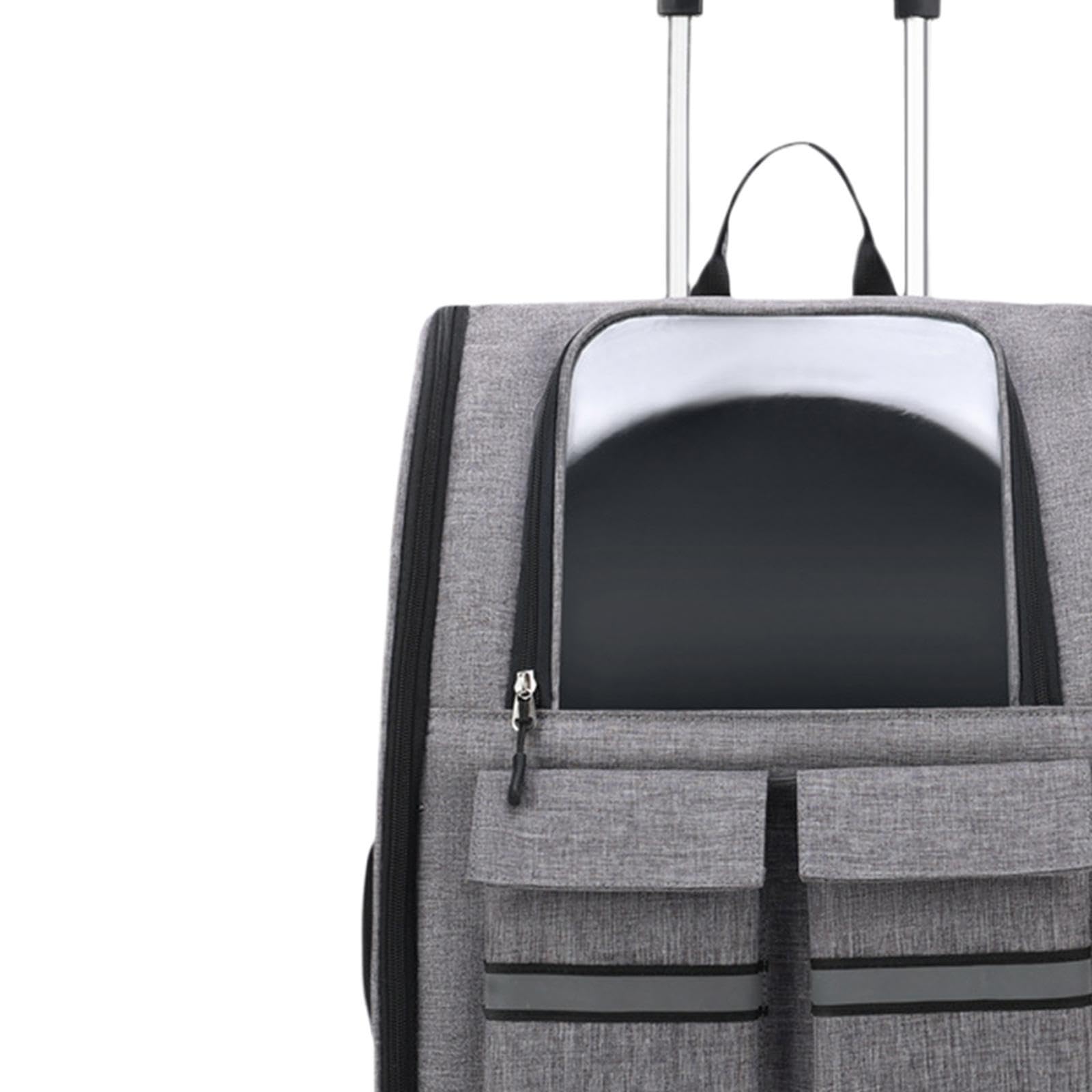 Transportín versátil con Ruedas para Gatos y Perros: Outdoor Adventures and Travel, Caja para Gatos con Ruedas, Transparente, para pasear y
