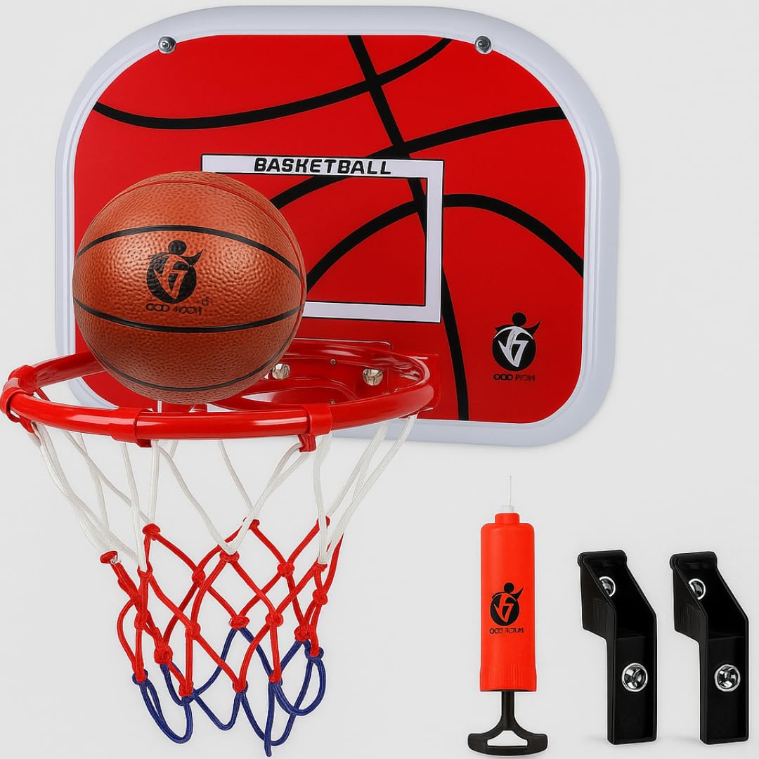Mini Basketball Hoop, Small Balls Over Door Small Board Hoop Game Set for Door Bedroom Wall Mount, Pool Basketball Hoops with Complete Accessories Basketball Toy Gifts for Kids