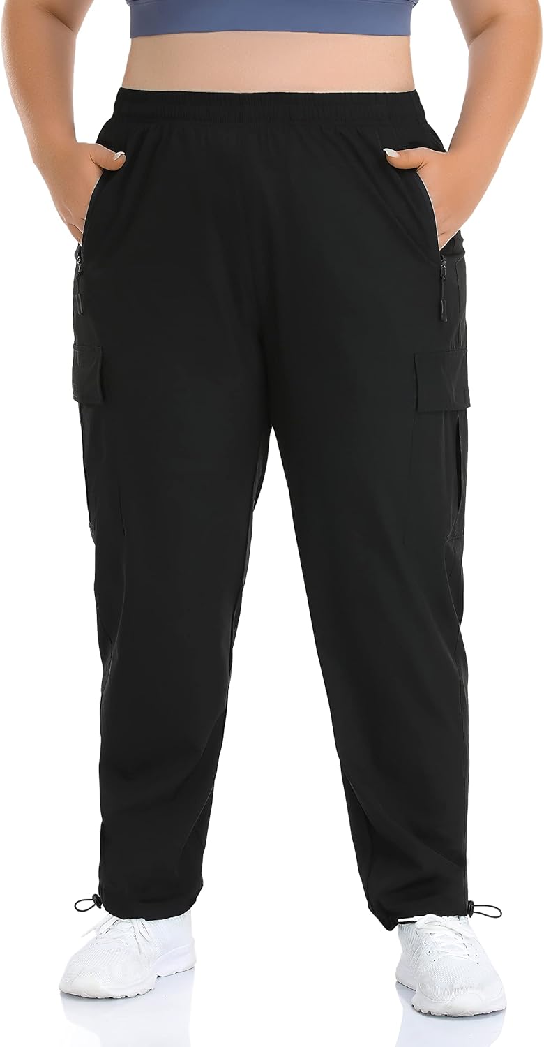 ZERDOCEAN Women's Plus Size Outdoor Active Hiking Pants Lightweight Quick Dry Athletic Pants Zipper Pockets - Image 2