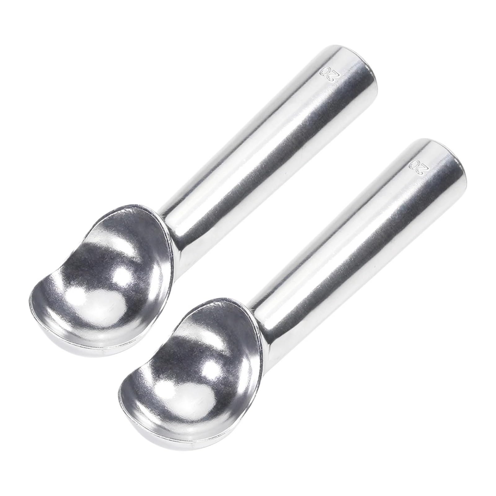 Paletta for gelato da 2 confezioni, cucchiaio in alluminio antiaderente, con comoda impugnatura(2 oz Silver)