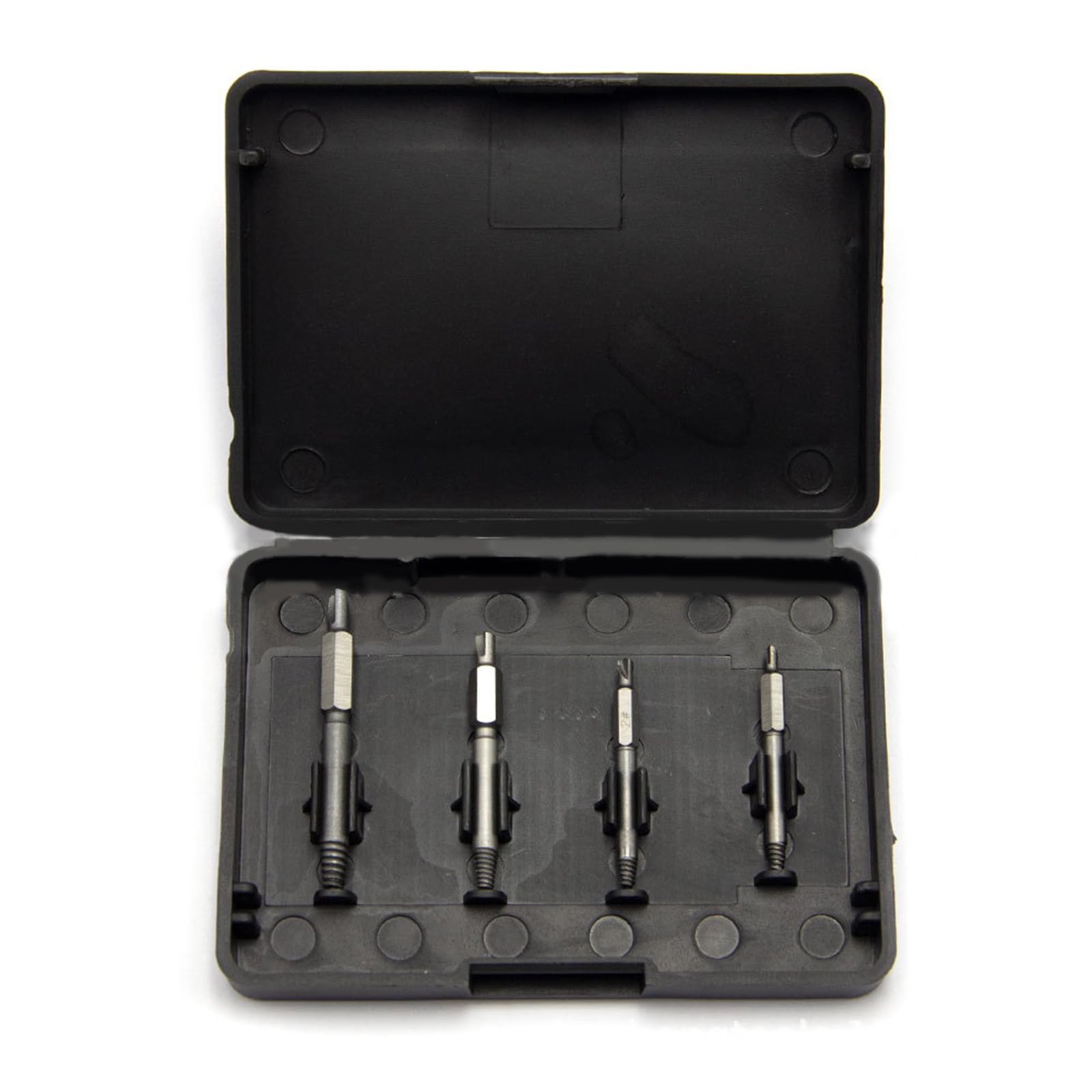 Juego de 4 extractores de Tornillos dañados, Kits Pelados para Tornillos dañados, Juego de extensión, Soporte, Adaptador de Enchufe, Extractor de Tornillos
