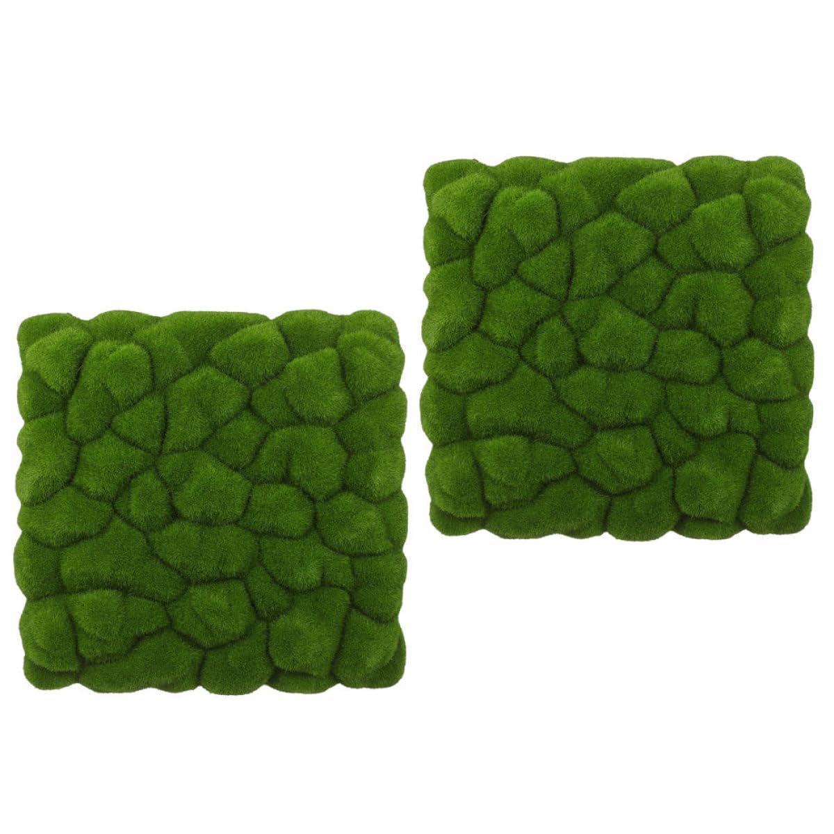 Estera de Musgo Artificial 2 Piezas Flocado Verde para Pared Decorativa