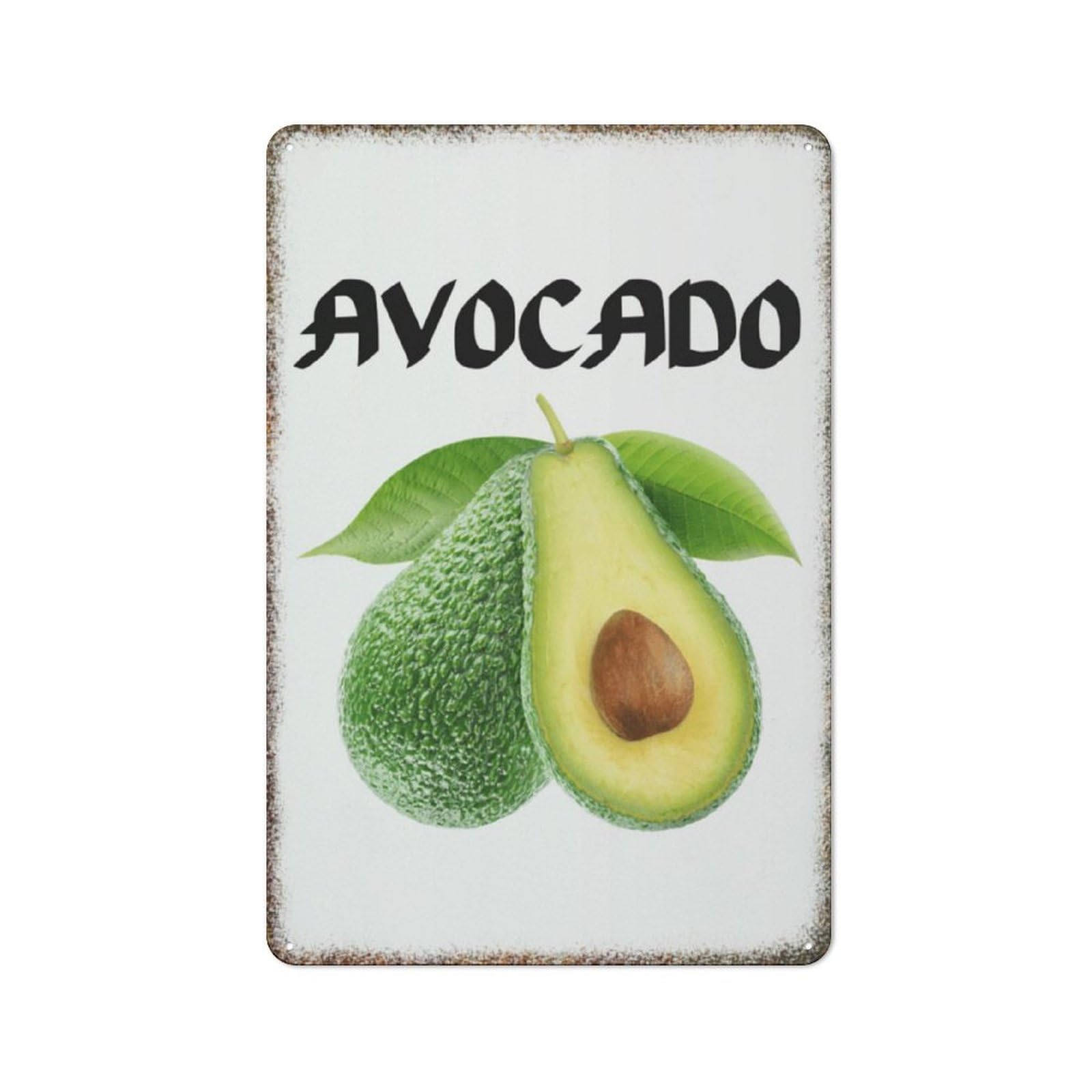 Cute Avocado Kitchen Art Retro Metal Plaque Kids Room Nursery Vintage Fashion Household Wall Decor 8x12 Inch