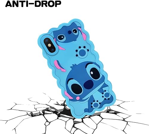Miniatura 2 de Fundas para iPhone Xs MAX, diseño de dibujos animados en 3D, diseño único de silicona suave de goma, a prueba de golpes, protector antigolpes, para