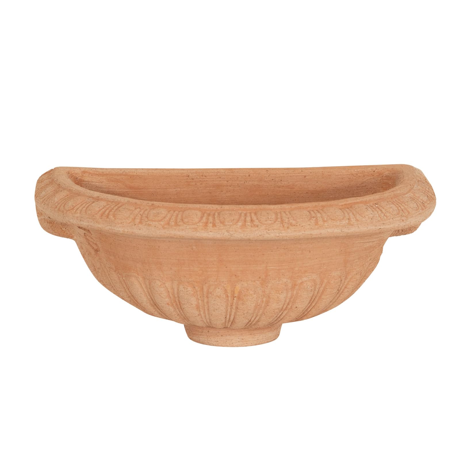Biscottini Bañera para fuente de jardín de terracota Fuente de pared de exterior Made in Italy lavabo decoración pared
